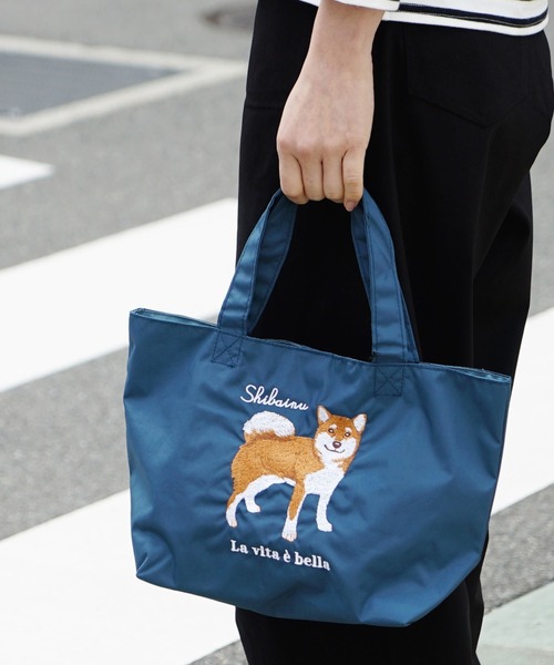 e-zakkamania stores(イーザッカマニアストアーズ)の「アニマル刺繍プチトートバッグ(トートバッグ・レディース・グリーン/ブルー/グレー/ダークグレー/アイボリー/ネイビー/ベージュ・-)」の6枚目の写真