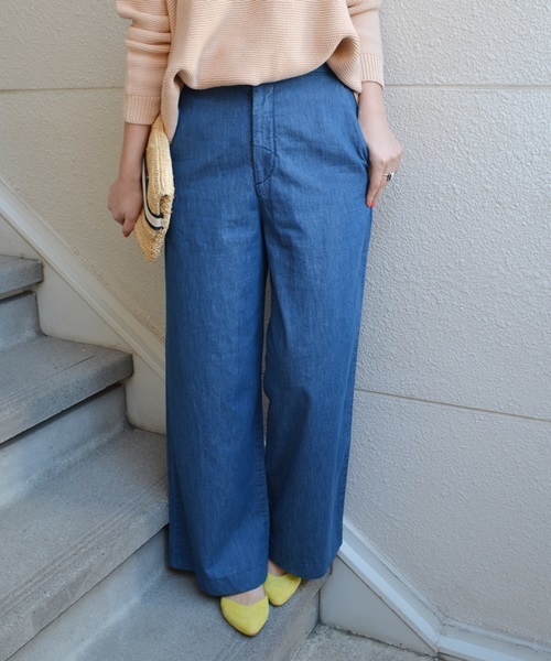 ゴーシュ バーズアイデニム　ワイドパンツ ゴーシュバーズアイデニムワイドパンツ