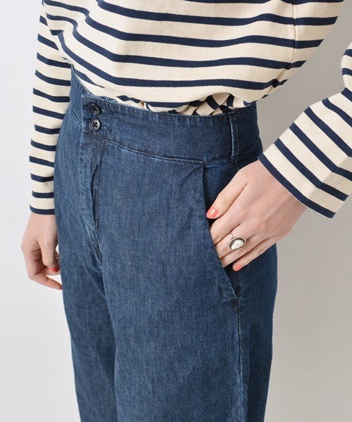 Khaju（カージュ）の「Khaju: デニムワイドパンツ□（デニムパンツ・レディース・ダークブルー/ブルー・27/26）」の6枚目の写真