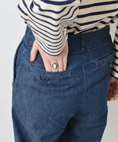 Khaju（カージュ）の「Khaju: デニムワイドパンツ□（デニムパンツ・レディース・ダークブルー/ブルー・27/26）」の8枚目の写真