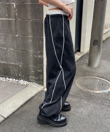 バイカラー サイドラインスウェットパンツ