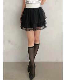 MERCURYDUO | ティアードチュールミニスカパン(スカート)