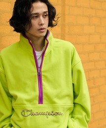 Champion | Champion/チャンピオン HALF ZIP JACKET ハーフジップ ジャケット フリース フロント ブランドロゴ 刺繍 パイピング メンズ レディース 2026年秋冬 秋服(スウェット)