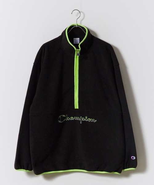 Champion（チャンピオン）の「Champion/チャンピオン HALF ZIP JACKET ハーフジップ ジャケット フリース フロント ブランドロゴ 刺繍 パイピング メンズ レディース 2026年秋冬 秋服（スウェット・メンズ・ブラック/ネイビー/イエロー系/ライトオレンジ系・M/L）」の20枚目の写真