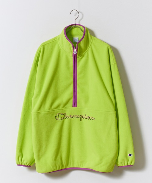 Champion（チャンピオン）の「Champion/チャンピオン HALF ZIP JACKET ハーフジップ ジャケット フリース フロント ブランドロゴ 刺繍 パイピング メンズ レディース 2026年秋冬 秋服（スウェット・メンズ・ブラック/ネイビー/イエロー系/ライトオレンジ系・M/L）」の12枚目の写真