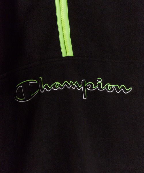 Champion（チャンピオン）の「Champion/チャンピオン HALF ZIP JACKET ハーフジップ ジャケット フリース フロント ブランドロゴ 刺繍 パイピング メンズ レディース 2026年秋冬 秋服（スウェット・メンズ・ブラック/ネイビー/イエロー系/ライトオレンジ系・M/L）」の9枚目の写真