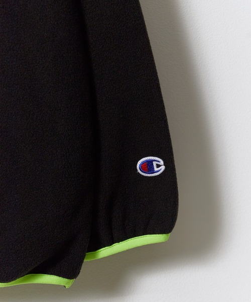 Champion（チャンピオン）の「Champion/チャンピオン HALF ZIP JACKET ハーフジップ ジャケット フリース フロント ブランドロゴ 刺繍 パイピング メンズ レディース 2026年秋冬 秋服（スウェット・メンズ・ブラック/ネイビー/イエロー系/ライトオレンジ系・M/L）」の7枚目の写真