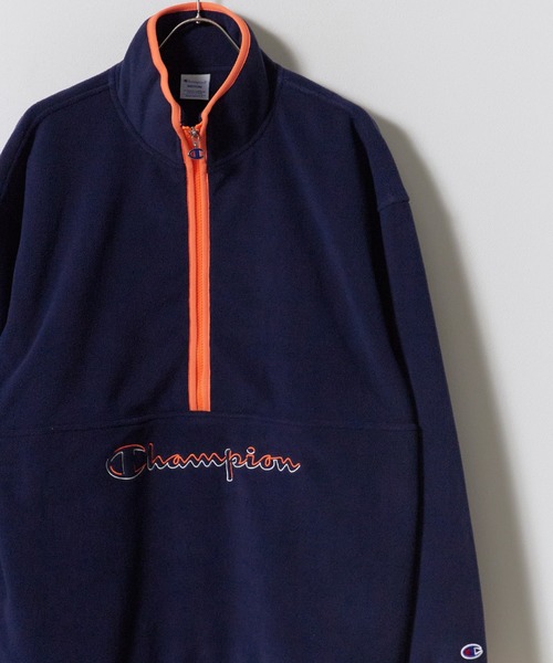 Champion（チャンピオン）の「Champion/チャンピオン HALF ZIP JACKET ハーフジップ ジャケット フリース フロント ブランドロゴ 刺繍 パイピング メンズ レディース 2026年秋冬 秋服（スウェット・メンズ・ブラック/ネイビー/イエロー系/ライトオレンジ系・M/L）」の19枚目の写真