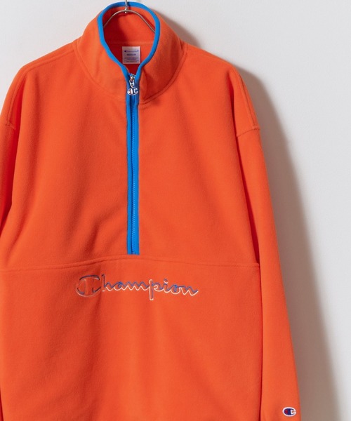 Champion（チャンピオン）の「Champion/チャンピオン HALF ZIP JACKET ハーフジップ ジャケット フリース フロント ブランドロゴ 刺繍 パイピング メンズ レディース 2026年秋冬 秋服（スウェット・メンズ・ブラック/ネイビー/イエロー系/ライトオレンジ系・M/L）」の11枚目の写真