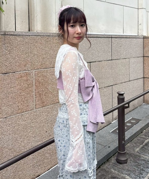 Candy Stripper(キャンディストリッパー)の「BIG RIBBON KNIT ビスチェ(その他トップス・レディース・ピンク/イエロー/レッド/ブラック・FREE)」の11枚目の写真