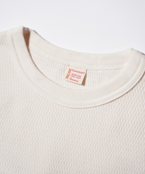 TOWNCRAFT(タウンクラフト)の「TOWNCRAFT / タウンクラフト COTTON THERMAL CREW TEE コットン サーマル クルーネックTシャツ(Tシャツ/カットソー・メンズ・ナチュラル/ネイビー/ピンク/ブラック/グレー・MEDIUM/LARGE)」の6枚目の写真