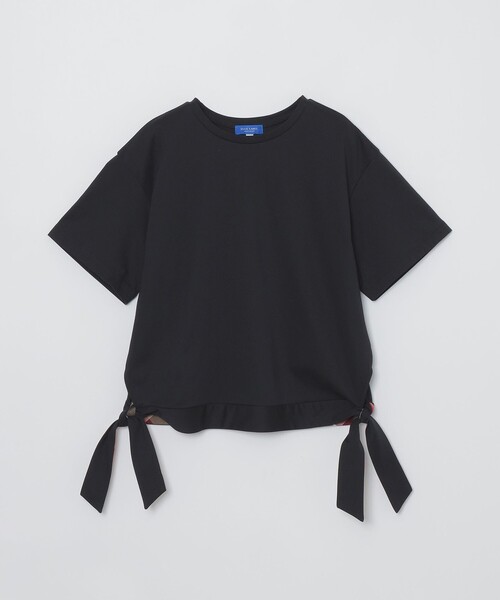 BLUE LABEL CRESTBRIDGE(ブルーレーベルクレストブリッジ)の「【一部店舗限定】ハイゲージポンチヘムリボンTシャツ(Tシャツ/カットソー・レディース・オフホワイト/ブラック/ブルー・38/40)」の15枚目の写真