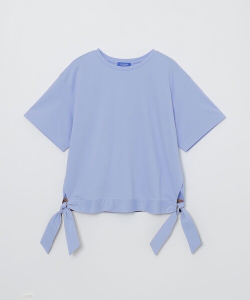 BLUE LABEL CRESTBRIDGE(ブルーレーベルクレストブリッジ)の「【一部店舗限定】ハイゲージポンチヘムリボンTシャツ(Tシャツ/カットソー・レディース・オフホワイト/ブラック/ブルー・38/40)」の21枚目の写真