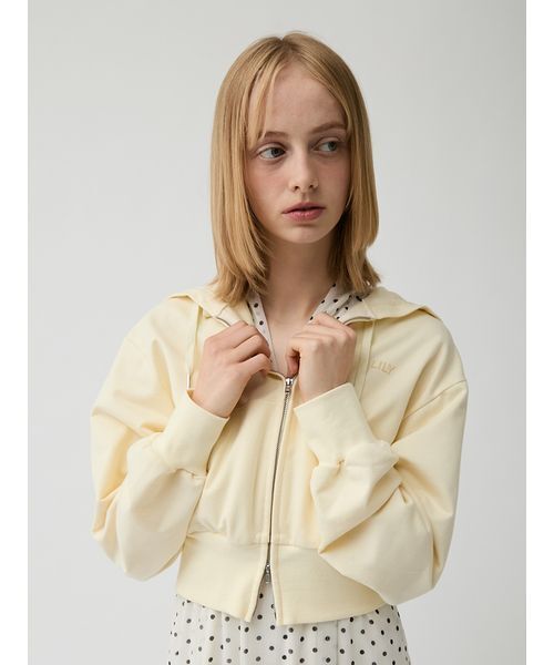 LILY BROWN(リリーブラウン)の「フリルショートフーディー(パーカー・レディース・ホワイト/ブラウン/イエロー・F)」の21枚目の写真