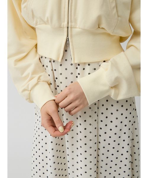 LILY BROWN(リリーブラウン)の「フリルショートフーディー(パーカー・レディース・ホワイト/ブラウン/イエロー・F)」の14枚目の写真