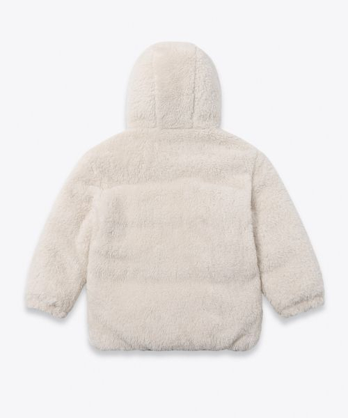 MUSINSA STANDARD KIDS（ムシンサスタンダードキッズ）の「デイリープファーリバーシブルフリースフーデッドパディングジャケット[クリーム/クリーム]（ブルゾン・レディース・その他・100/110/120/130/140/150/160）」の6枚目の写真