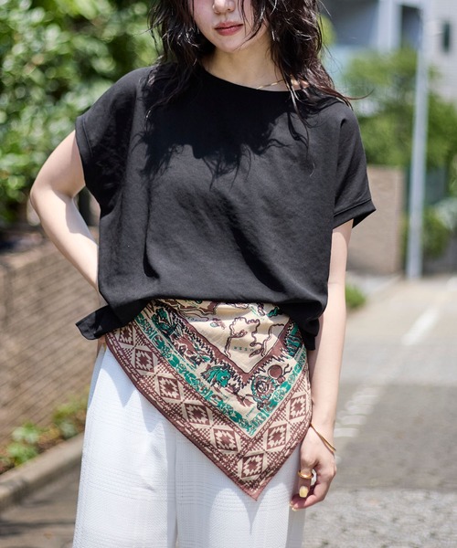 BINDU（ビンドゥー）の「【BINDU】バンダナ-Alaska3 Map Small Scarf（バンダナ/スカーフ・レディース・ブラウン・FREE）」の4枚目の写真