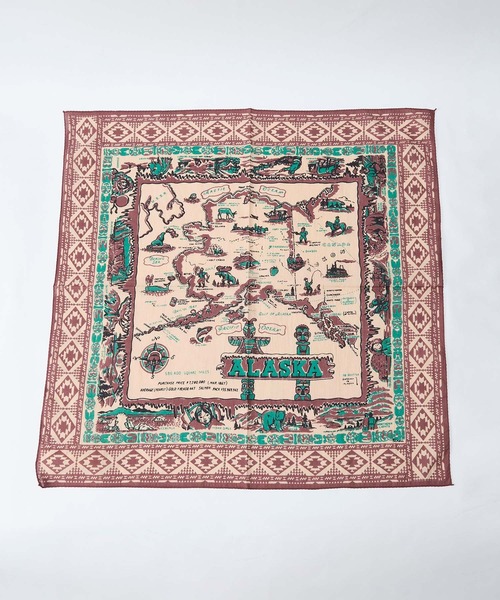 BINDU（ビンドゥー）の「【BINDU】バンダナ-Alaska3 Map Small Scarf（バンダナ/スカーフ・レディース・ブラウン・FREE）」の8枚目の写真