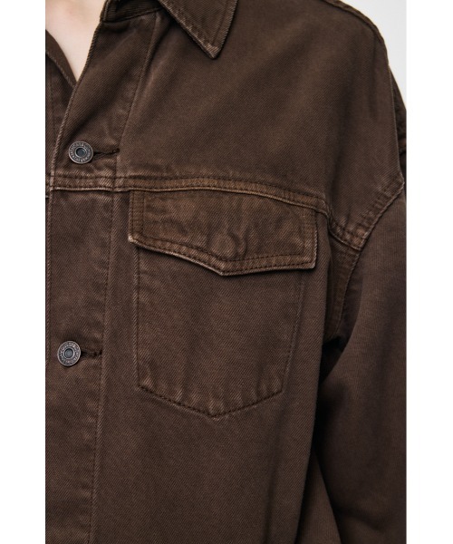 MOUSSY（マウジー）の「TUCKED DENIM ジャンプスーツ（つなぎ/オールインワン・レディース・ブラウン/ワンウォッシュ・2/1）」の10枚目の写真