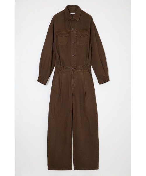MOUSSY（マウジー）の「TUCKED DENIM ジャンプスーツ（つなぎ/オールインワン・レディース・ブラウン/ワンウォッシュ・2/1）」の16枚目の写真