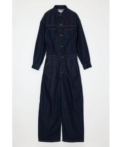MOUSSY（マウジー）の「TUCKED DENIM ジャンプスーツ（つなぎ/オールインワン・レディース・ブラウン/ワンウォッシュ・2/1）」の20枚目の写真