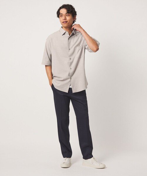 A DAY IN THE LIFE UNITED ARROWS(アデイインザライフユナイテッドアローズ)の「ドライ スラブドビー ワイド レギュラーカラーシャツ-吸水速乾-<A DAY IN THE LIFE>(シャツ/ブラウス・メンズ・ベージュ/ネイビー/ダークグレー・M/L)」の10枚目の写真
