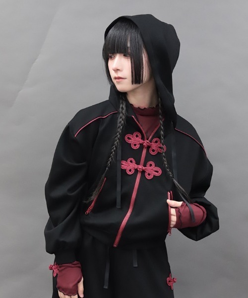 NIBBLE POISON（ニブルポイズン）の「チャイナボタンＺＩＰパーカー（パーカー・レディース・パープル/ブラック・MEDIUM）」の20枚目の写真