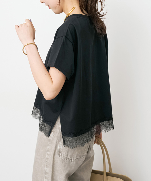 Spick＆Span ヘムレース付きTシャツ 追加2》ヘムレース付きTシャツ（Tシャツ/カットソー）｜Spick & Span
