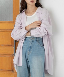 UVカットカラーオーバーシャツ UV82%CUT 接触冷感 紫外線カット