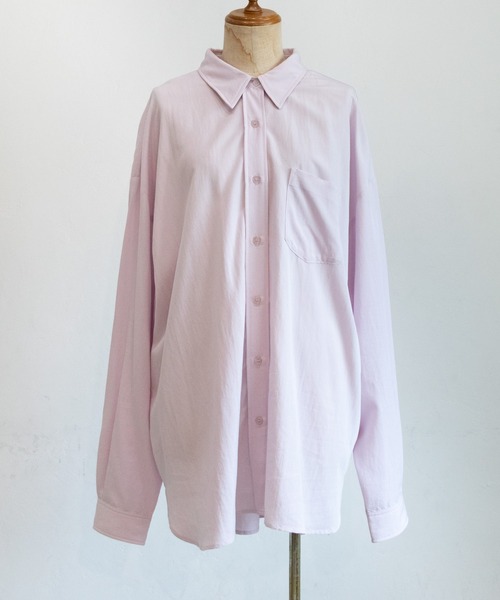 PICHI(ピイチ)の「UVカットカラーオーバーシャツ UV82%CUT 接触冷感 紫外線カット(シャツ/ブラウス・レディース・イエロー/ブルー/パープル/ホワイト・FREE)」の15枚目の写真