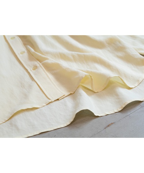 PICHI(ピイチ)の「UVカットカラーオーバーシャツ UV82%CUT 接触冷感 紫外線カット(シャツ/ブラウス・レディース・イエロー/ブルー/パープル/ホワイト・FREE)」の19枚目の写真
