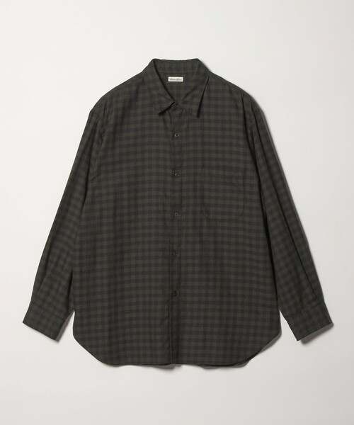 Steven Alan(スティーブンアラン)の「<Steven Alan> ネル ギンガムチェック レギュラーカラー シャツ LOOSE(シャツ/ブラウス・メンズ・ダークブラウン/ダークグリーン・XS/L/M/S/XL)」の2枚目の写真