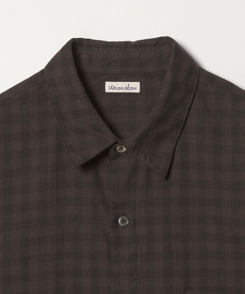 Steven Alan(スティーブンアラン)の「<Steven Alan> ネル ギンガムチェック レギュラーカラー シャツ LOOSE(シャツ/ブラウス・メンズ・ダークブラウン/ダークグリーン・XS/L/M/S/XL)」の14枚目の写真