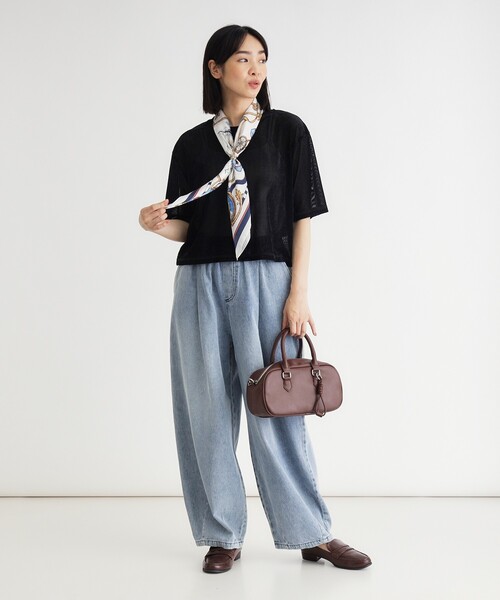 HONEYSUCKLE ROSE(ハニーサックルローズ)の「アソート柄スカーフ(ストール/ショール・レディース・ブルー系8/アイボリー系3/ネイビー系3・99)」の10枚目の写真