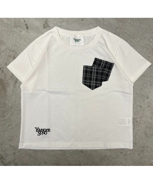 younger song(ヤンガーソング)の「W pocket ss tee(Tシャツ/カットソー・メンズ・White/ブラウン/Navy/Black・MEDIUM/LARGE/SMALL)」の2枚目の写真