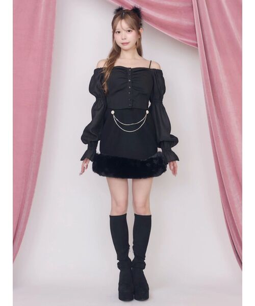 EATME(イートミー)の「バックルベルトロングブーツ(ブーツ・レディース・ボルドー/ブラック/アイボリー・SMALL/MEDIUM/LARGE)」の5枚目の写真