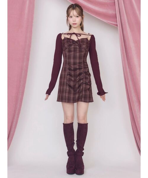 EATME(イートミー)の「バックルベルトロングブーツ(ブーツ・レディース・ボルドー/ブラック/アイボリー・SMALL/MEDIUM/LARGE)」の12枚目の写真