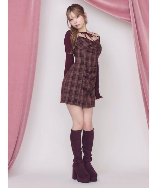 EATME(イートミー)の「バックルベルトロングブーツ(ブーツ・レディース・ボルドー/ブラック/アイボリー・SMALL/MEDIUM/LARGE)」の15枚目の写真