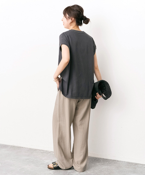 Spick & Span（スピックアンドスパン）の「《WEB限定 / 追加2》ドレープツイルイージーファティーグパンツ（その他パンツ・レディース・ベージュ/ブラック・38/36）」の20枚目の写真