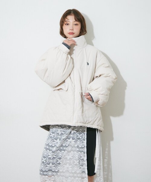 U.S. POLO ASSN.（ユーエスポロアッスン）の「【US. POLO ASSN.】【M/Lサイズ】リバーシブル中綿ブルゾン（ブルゾン・レディース・グリーン/ブラック/アイボリー・MEDIUM/LARGE）」の16枚目の写真
