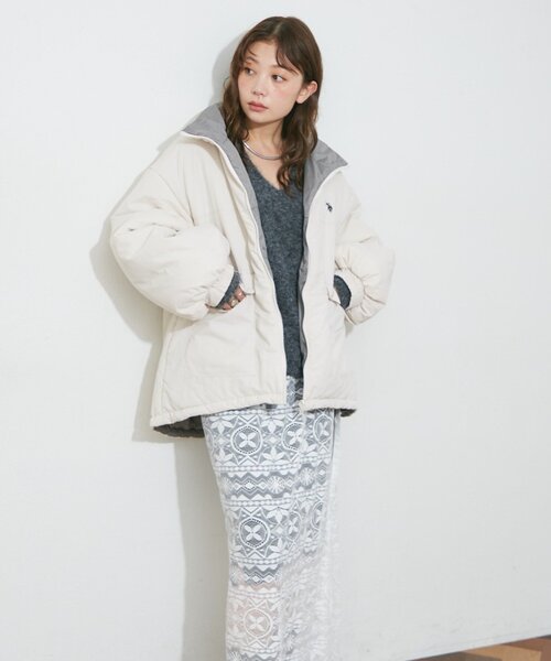 U.S. POLO ASSN.（ユーエスポロアッスン）の「【US. POLO ASSN.】【M/Lサイズ】リバーシブル中綿ブルゾン（ブルゾン・レディース・グリーン/ブラック/アイボリー・MEDIUM/LARGE）」の17枚目の写真