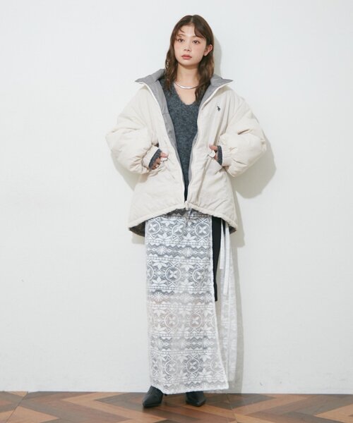 U.S. POLO ASSN.（ユーエスポロアッスン）の「【US. POLO ASSN.】【M/Lサイズ】リバーシブル中綿ブルゾン（ブルゾン・レディース・グリーン/ブラック/アイボリー・MEDIUM/LARGE）」の19枚目の写真