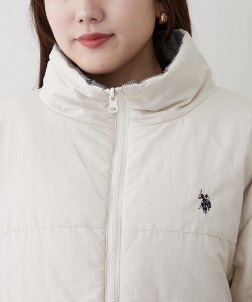 U.S. POLO ASSN.（ユーエスポロアッスン）の「【US. POLO ASSN.】【M/Lサイズ】リバーシブル中綿ブルゾン（ブルゾン・レディース・グリーン/ブラック/アイボリー・MEDIUM/LARGE）」の6枚目の写真