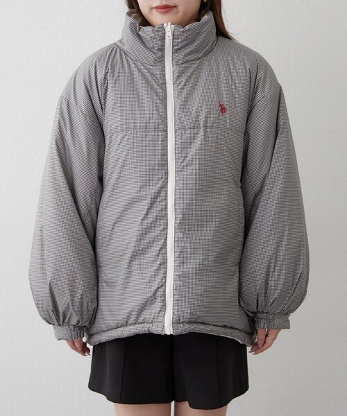 U.S. POLO ASSN.（ユーエスポロアッスン）の「【US. POLO ASSN.】【M/Lサイズ】リバーシブル中綿ブルゾン（ブルゾン・レディース・グリーン/ブラック/アイボリー・MEDIUM/LARGE）」の11枚目の写真