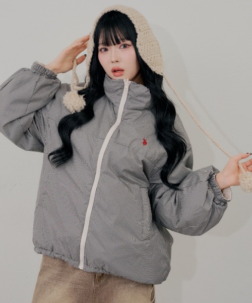 U.S. POLO ASSN.（ユーエスポロアッスン）の「【US. POLO ASSN.】【M/Lサイズ】リバーシブル中綿ブルゾン（ブルゾン・レディース・グリーン/ブラック/アイボリー・MEDIUM/LARGE）」の2枚目の写真