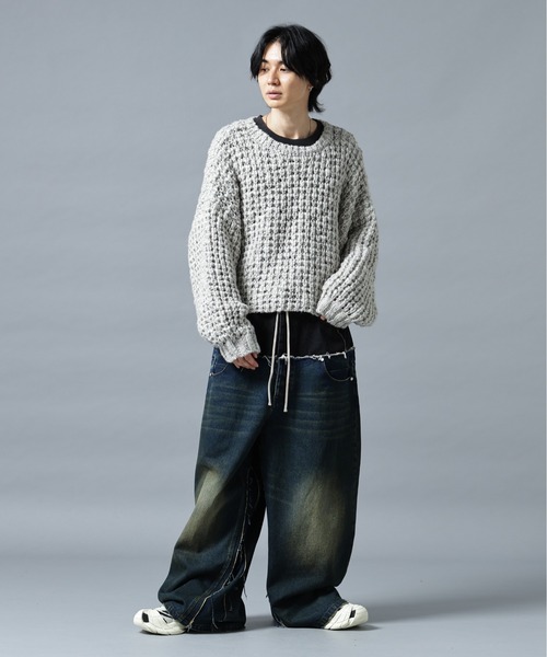 DANKE SCHON（ダンケシェーン）の「DankeSchon/ダンケシェーン/BAGGY JEANS/DUAL TONE（デニムパンツ・メンズ・ブラック/インディゴブルー・L/M/S）」の4枚目の写真