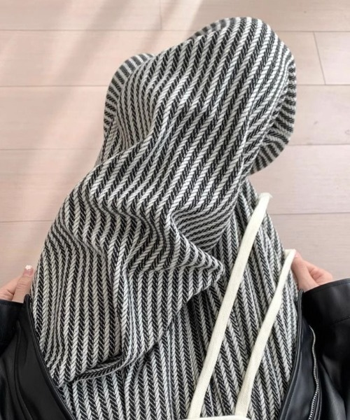 Teem Store(チームストア)の「ストライプイージーワイドパンツ(その他パンツ・レディース・ブラック/ブラウン・M)」の11枚目の写真