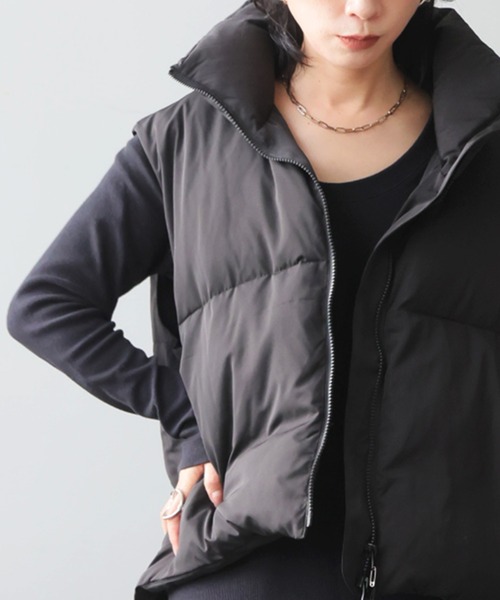 antiqua(アンティカ)の「刺繍ロゴ ダウンベスト(ダウンベスト・レディース・ブラック/アイボリー・ONESIZE)」の11枚目の写真
