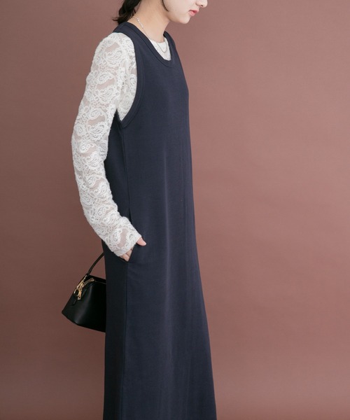 ITEMS URBANRESEARCH(アイテムズ アーバンリサーチ)の「カーディガンセットワンピース(ワンピース・レディース・ネイビー/ブラウン・FREE)」の12枚目の写真
