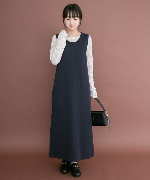 ITEMS URBANRESEARCH(アイテムズ アーバンリサーチ)の「カーディガンセットワンピース(ワンピース・レディース・ネイビー/ブラウン・FREE)」の13枚目の写真